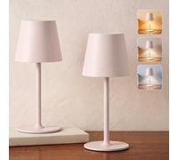 UPXNBOR Rechargeable Table Lamps, Cordless Lamps for Outdoor/Indoor, 2 Pack