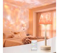 UPXNBOR Shower Lamp, Waterproof Rechargeable Table Lamp for Home Ambience
