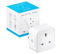 UPXNBOR WiFi Smart Plug 1 Pack, Alexa & Google Assistant Compatible, Remote Control via App, Energy Monitoring, Timer Function, No Hub Needed, 13A Smart Socket - 2.4GHz Only