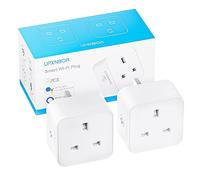 UPXNBOR WiFi Smart Plug 2 Pack, Alexa & Google Assistant Compatible, Remote Control via App, Energy Monitoring, Timer Function, No Hub Needed, 13A Smart Socket - 2.4GHz Only
