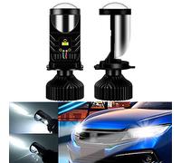 UPXSXT 2Pcs H4 Led Headlight Bulbs Projector Lens, 9-32V 16000LM 100W Cold White High Low Beam LED Headlight Bulb High Brightness and High Concentration of Light for Cars And Motorbikes