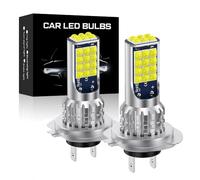 UPXSXT 2Pcs H7 Fog Light Bulb, Super Bright 12-24V 6000K Cool White Fog Light Bulb 1:1 Mini Size Light Bulbs No Adapter Required Plug-and-Play