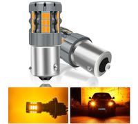 UPXSXT 2Pcs PY21W 1156 7507 BAU15S LED Turn Signal Bulb, CANBUS Error Free Anti Hyper Flash Replacement Bulb 300% Super Bright Amber 30-SMD 25W 4000LM