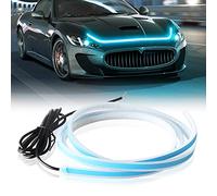 UPXSXT 59'' Car Hood Light Strip, 12V Daytime Running Light Stirp Constant Light Waterproof Led Car Atmosphere Light Strip Universal (Ice Blue)