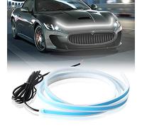UPXSXT 70'' Hood Decorative Light Strip, 12V Daytime Running Light Stirp Constant Light Waterproof Led Car Light Strip Universal (White)