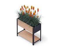 Upyard ModernBox High Modern Wooden Raised Bed - Ergonomic Raised Bed for Balcony, Patio, Garden - Planter for Vegetables and Herbs, 78 x 36 x 72 cm, Brown