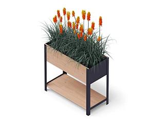 Upyard ModernBox High Modern Wooden Raised Bed - Ergonomic Raised Bed for Balcony, Patio, Garden - Planter for Vegetables and Herbs, 78 x 36 x 72 cm, Brown