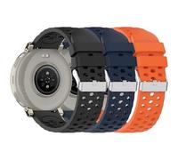 UPZOBU 3 Pack 20mm Silicone Watch Band for Amazfit Active 3 Premium Band