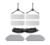 UQaBs Roller Brush Cover Water Tank Dust Box Mop Cloth Frame HEPA Filter compatible with Qihoo compatible with 360 S10 X100 Max Robot Vacuum Cleaner Accessories (Color : As shown-04)