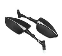 UQAHGRCHR 1 Pair Motorcycle Rearview Mirror for Brixton Cromwell 125 250 BX125 BX125R BX150, High Definition Mirror, 360 Degree Adjustable, with M8, M10 Threaded Bolt,Silver