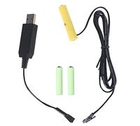 Uqezagpa 1.1m USB to 1.5V 3V 4.5V 6V AAA-4AAA Battery Can Replace 1-4pcs 1.5V Batteries for Toothbrush Lamp