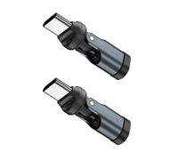 Uqezagpa 1. Rotatable USB C Adapter PD240W 5A Fast & 480Mbps Data Sync Aluminum Alloy Compact Design USB C Rotatable Fast Charging Adapter