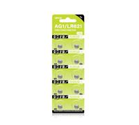Uqezagpa 10Pcs 1.55V 15mAh AG1 Alkaline Coin Cell LR621 LR60 SR621SW SR60 SR60L SR60 L621 Battery Button Batteries for Watch