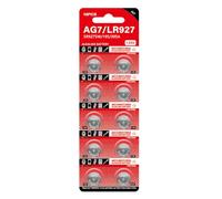 Uqezagpa 10Pcs 1.55V 26mAh AG7 Alkaline Coin Cell LR57 LR927 395 SR927W SR57 SR927 Battery Button Batteries for Watch