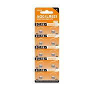 Uqezagpa 10Pcs 1.55V 32mAh AG0 Alkaline Coin Cell SR521SW LR521 SR521 AG521 S521E Battery Button Batteries for Watch