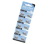 Uqezagpa 10Pcs 1.55V 32mAh AG6 Alkaline Coin Cell SR920SW SR69 SR921 LR920SW 280-31 V371 Battery Button Batteries for Watch