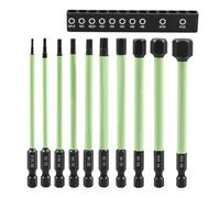 Uqezagpa 10Pcs 1.5mm-12mm Allen Wrench Drill Bit 1/4inch Screwdriver Bit Set Allen Bit Set for Assembling
