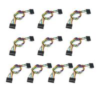Uqezagpa 10pcs 2.54mm Double Head Sockets Connectors 22AWG Pre Cables for Auditory Equipment And