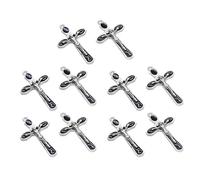 Uqezagpa 10pcs Artistic Christ Cross Pendants For Jewelry Making Crafting Finding Fashion Christ Cross Pendants For Party Group Daily Wear Jewelry