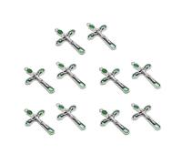 Uqezagpa 10pcs Artistic Christ Cross Pendants For Jewelry Making Crafting Finding Fashion Christ Cross Pendants For Party Group Daily Wear Jewelry