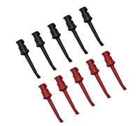 Uqezagpa 10Pcs Hook Test Clip Brass Test Hook Clip Grabber Test Clip for Multimeter Welding Test Clip Test Leads
