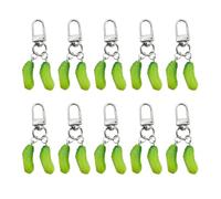 Uqezagpa 10pcs Realistic Lovely Cucumber Keychain Decorative Fashion Accessory For Everyday Use And Special Event Ornament Funny Holder