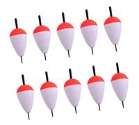 Uqezagpa 10Pcs Red And White Foam Sea Fishing Bobber Sea Floating Buoys Fishing Stick Hard Fish Tackle Enduring Hard