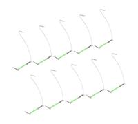 Uqezagpa 10Pcs Stainless Single Balance Hook Divider Fishing Balance Connector Feeder Sleeve Tube 15/20/30/40cm Night Fishing Accessories Glow