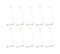 Uqezagpa 10Pcs Stainless Single Balance Hook Divider Fishing Balance Connector Feeder Sleeve Tube 15/20/30/40cm Glow In Dark Hook Divider