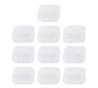 Uqezagpa 10Pieces Square Clear Organizer Storage Box Containers with Hinged Lids for Small Items Earring Rings Clear Organizer Box Container Bins