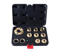 Uqezagpa 11Pcs Copper Shaft Sleeves Woodworking Electric Wood Trimming Machine Inverted Board Unlock Hole Guide Plate