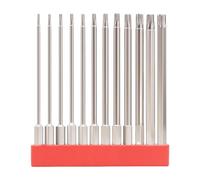 Uqezagpa 12Pcs 50/75/100mm Security Blossom Bit Set 1/4inch Hexagon Shank Magnetic Star Screwdriver Bit Set Magnetic Screw