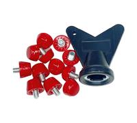 Uqezagpa 12Pcs Football Shoe Replacement Spikes 10mm / 7mm Professional Studs for 5MM Threaded Soccer Shoes Studs