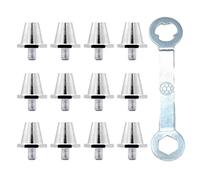 Uqezagpa 12Pcs Football Spikes Nails Aluminum Replacement Soccer Cleats for Training Competition Aluminum Replacement Cleats