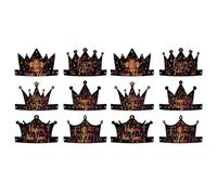 Uqezagpa 12Pieces Happy New Year Party Hat Colorful Paper Hat for New Year Party Decorations Festival Celebration