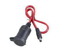 Uqezagpa 12V-24V 14AWG Car Charging Socket Power Supply Adapter Female Plug Extension Cable to 5.5x2.1mm Male for LED Light Car Socket Converter