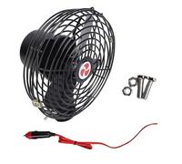 Uqezagpa 12V 24V Automotive Cooling Fan With Noise Reduction Technology For Long Drives In Cars Trucks Boats And Buses 8 Inch Heavy Duty Metal Car Fan