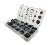 Uqezagpa 18 Size Grommets 125Pcs Black Rubber Grommet Electrical Gasket Rings Assortment for Protecting Wire