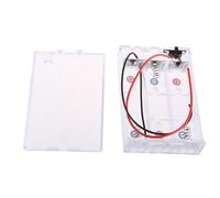 Uqezagpa 18650 Battery Holder Case with Switcher, 3Slotx3.7V for 3x18650 Batteries Metal Plate Shrapnels