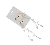 Uqezagpa 1Pair Fashionable Bow Hair Clip Simple Bowknot Hairpin Metal Pearls Bow Barrettes Elegant Hair Accessories