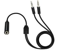Uqezagpa 2 in 1 Headphone Splitter 3.5mm Male/Female to 2 Female/Male Earphone Splitter 2 Port Headsets Adapter