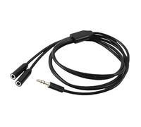 Uqezagpa 2 in 1 Headphone Splitter 3.5mm Male/Female to 2 Female/Male Earphone Splitter 2 Port Headsets Adapter