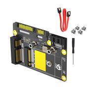 Uqezagpa 2 In 1 Msata Solid States Disk To Double SATA3 Adapter MSATA 2.5Inch Adapter To SATA3.0 Solid States Disk SATA3.0 Desktop Storage Solution