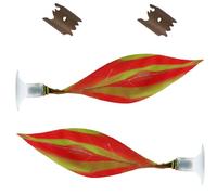 Uqezagpa 2-Piece Silicone Leaf Pads For Fish Resting Decor With Suction Cups Safe Hideouts Waterproof Bed