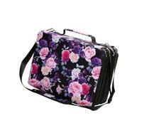 Uqezagpa 224 Slots Large Capacity Multilayer Marker Case with Shoulder Strap for Permanent Paint Marker Sketch Markers