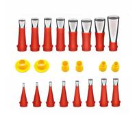 Uqezagpa 22pcs Caulking Nozzle Tips Set Reusable Stainless Steel Applicator Fit for Home Decoration Sealant and Grouting