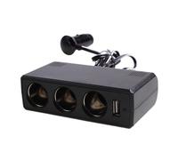 Uqezagpa 24V to 12V Car Charging Adapter Cigarettes Lighters Splitter Fast Car Charging Adapter with USB Port 3 Socket