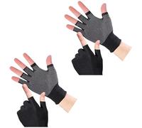 Uqezagpa 2Pair Outdoor Sports Two/Half Finger Gloves Sunscreen Cycling Gloves Breathable Nonslip Fishing Bicycles Thin Sunscreen