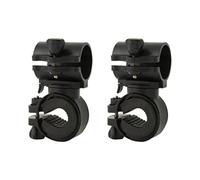 Uqezagpa 2Pcs 360 Degree Rotating Bicycles Handlebars Mount Flashlight Torches Mount Clamp Universals Headlight Holder Clip Universals Torches Clip