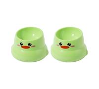 Uqezagpa 2pcs Elevated Cats Bowls Neck Protecting Pet Dishes Cats Bowl Pet Supply for Digestive Health Senior Care